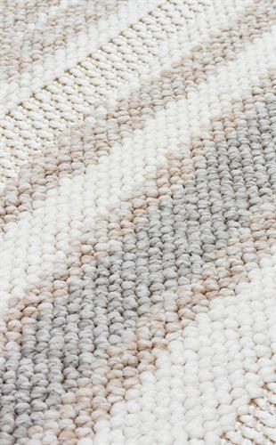 MOTTO MOT 02 WHITE BEIGE  Yumuşak Tuşeli Örgü Dokuma Modern Makine Halısı