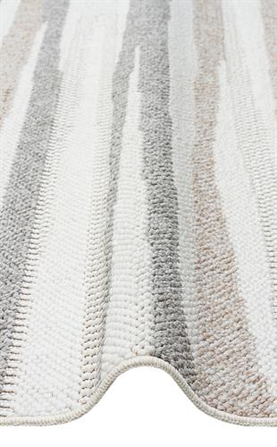 MOTTO MOT 02 WHITE BEIGE  Yumuşak Tuşeli Örgü Dokuma Modern Makine Halısı