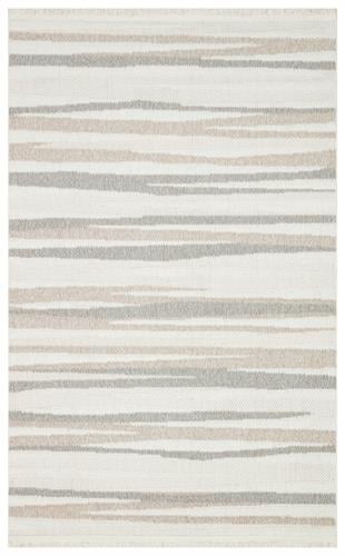 MOTTO MOT 02 WHITE BEIGE  Yumuşak Tuşeli Örgü Dokuma Modern Makine Halısı