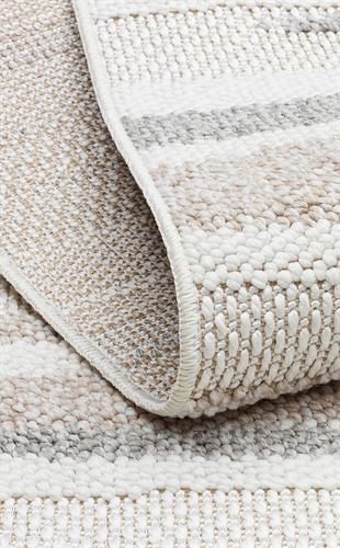 MOTTO MOT 02 WHITE BEIGE  Yumuşak Tuşeli Örgü Dokuma Modern Makine Halısı