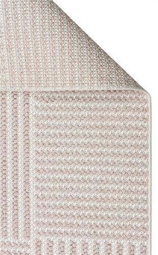 MOTTO MOT 12 BEIGE WHITE  Yumuşak Tuşeli Örgü Dokuma Modern Makine Halısı