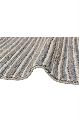 NETRA C-1512 NAVY MULTY XW  Farklı Örgü Dokusuna Sahip El Dokuma Naturel Jüt Hasır Halı