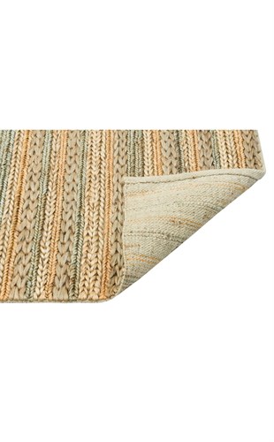 NETRA S-1103 GREY MULTY XW  Farklı Örgü Dokusuna Sahip El Dokuma Naturel Jüt Hasır Halı