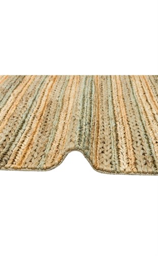 NETRA S-1103 GREY MULTY XW  Farklı Örgü Dokusuna Sahip El Dokuma Naturel Jüt Hasır Halı