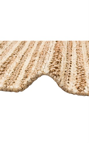 NETRA S-1152 NATURAL XW  Farklı Örgü Dokusuna Sahip El Dokuma Naturel Jüt Hasır Halı