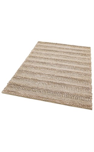 NETRA S-1410 SILVER XW  Farklı Örgü Dokusuna Sahip El Dokuma Naturel Jüt Hasır Halı