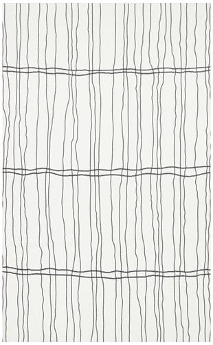 NEVADA NVD 05 WHITE BLACK  Özel Moroccon Tuşeli Hav Toz Vermez Kaymaz Tabanlı İnce Dokuma Modern Halı