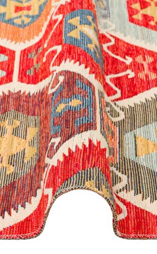 NOMAD NMD 06 RED  Yıkanabilir, Çift Taraflı Kullanıma Uygun Yumuşak Tuşeli Otantik Kilim