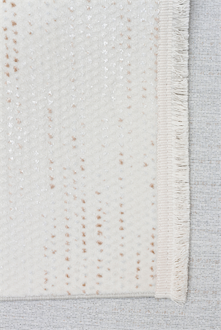 NORA NOR 01 BEIGE Hav Toz Vermez Yıkanabilir Kaymaz İnce Dokuma Modern Halı