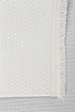 NORA NOR 01 WHITE Hav Toz Vermez Yıkanabilir Kaymaz İnce Dokuma Modern Halı