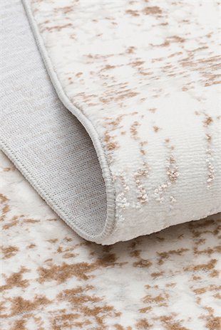 NORA NOR 02 BEIGE Hav Toz Vermez Yıkanabilir Kaymaz İnce Dokuma Modern Halı