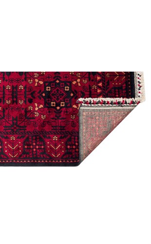 NOSTALJI 952 RED  Afgan / Yağcıbedir Desenli El Emeği ile Özel Tezgahlarda Üretilen Tensel Uşak Halısı