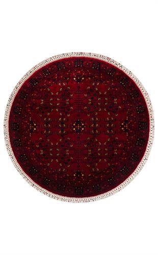 NOSTALJI 959 RED Q  Afgan / Yağcıbedir Desenli El Emeği ile Özel Tezgahlarda Üretilen Tensel Uşak Halısı