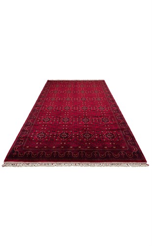 NOSTALJI 960 RED  Afgan / Yağcıbedir Desenli El Emeği ile Özel Tezgahlarda Üretilen Tensel Uşak Halısı