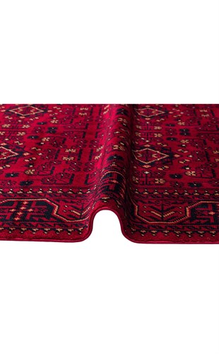 NOSTALJI 960 RED  Afgan / Yağcıbedir Desenli El Emeği ile Özel Tezgahlarda Üretilen Tensel Uşak Halısı