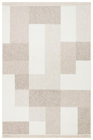 OSLO OSL 07 BEIGE  Hav Vermeyen İpler ile Üretilen Yumuşak Tuşeli Örgü Dokuma Modern Makine Halısı