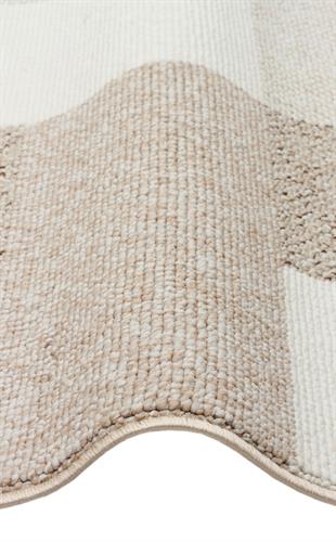 OSLO OSL 07 BEIGE  Hav Vermeyen İpler ile Üretilen Yumuşak Tuşeli Örgü Dokuma Modern Makine Halısı