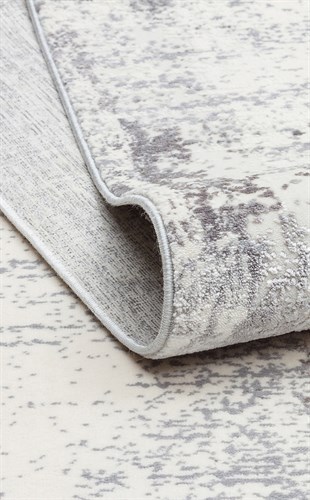 PASSAGE PLZ 01 CREAM GREY  Yumuşak Tuşeli Sık Dokuma Modern Halı