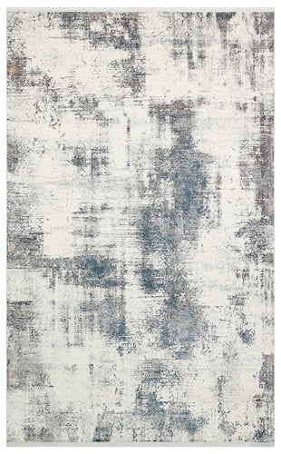 PASSAGE PLZ 01 CREAM NAVY  Yumuşak Tuşeli Sık Dokuma Modern Halı