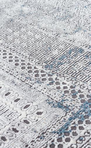 PASSAGE PLZ 02 CREAM NAVY  Yumuşak Tuşeli Sık Dokuma Modern Halı