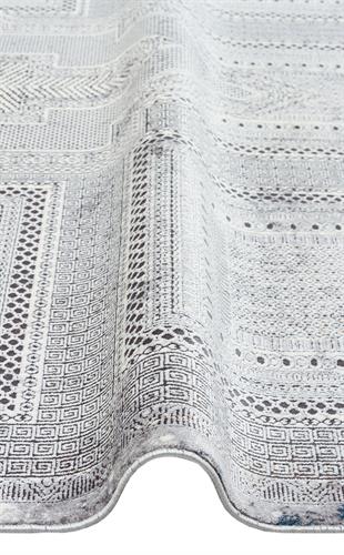 PASSAGE PLZ 02 CREAM NAVY  Yumuşak Tuşeli Sık Dokuma Modern Halı