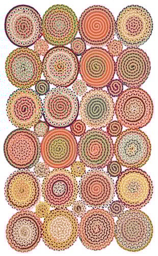 PATNA PTN 01 MULTY MIX  Renkli Jüt Görünümlü Hasır Örgü Halı