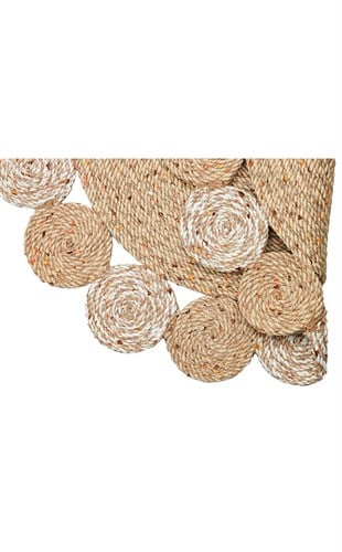 PATNA PTN 03 NATURAL WHITE  Jüt Hasır Görünümlü Hav Toz Vermez Örgü Halı