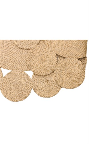 PATNA PTN 05 NATURAL  Jüt Hasır Görünümlü Hav Toz Vermez Örgü Halı