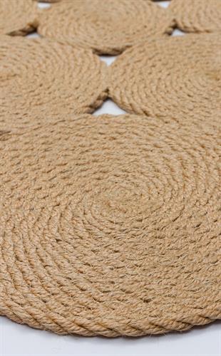 PATNA PTN 07 JUT NATURAL  Jüt Hasır Görünümlü Hav Toz Vermez Örgü Halı
