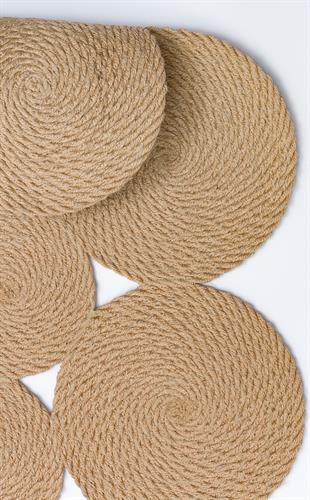 PATNA PTN 07 JUT NATURAL  Jüt Hasır Görünümlü Hav Toz Vermez Örgü Halı