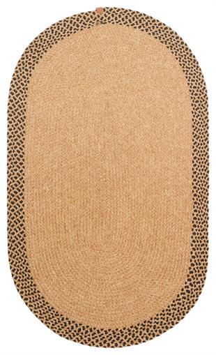 PATNA PTN 19 NATURAL BLACK  Jüt Hasır Görünümlü Hav Toz Vermez Örgü Halı 