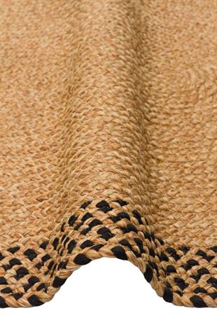 PATNA PTN 19 NATURAL BLACK  Jüt Hasır Görünümlü Hav Toz Vermez Örgü Halı 
