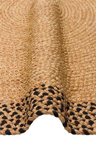 PATNA PTN 19 NATURAL BLACK Q  Jüt Hasır Görünümlü Hav Toz Vermez Örgü Halı 