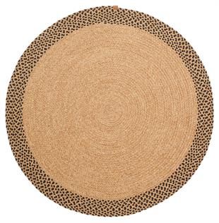 PATNA PTN 19 NATURAL BLACK Q  Jüt Hasır Görünümlü Hav Toz Vermez Örgü Halı 