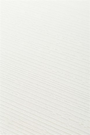 PERA PERA 02 WHITE  Yıkanabilir Modern Desenli Kaymaz Tabanlı Akrilik Makine Halısı