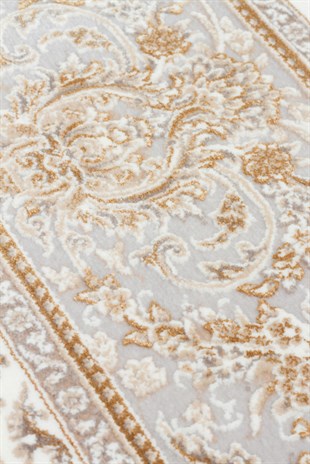 PERSIAN PER 01 CREAM  Klasik Desenli Yüksek Kalite Sıkı ve İnce Dokuma Yaklaşık 3 Milyon Point Makine Halısı