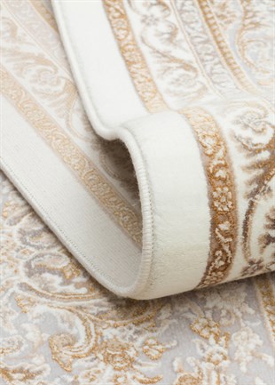 PERSIAN PER 01 CREAM  Klasik Desenli Yüksek Kalite Sıkı ve İnce Dokuma Yaklaşık 3 Milyon Point Makine Halısı