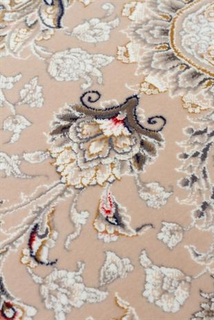 PERSIAN PER 02 BEIGE  Klasik Desenli Yüksek Kalite Sıkı ve İnce Dokuma Yaklaşık 3 Milyon Point Makine Halısı
