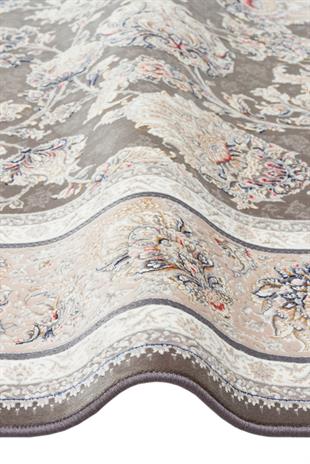 PERSIAN PER 02 D.GREY  Klasik Desenli Yüksek Kalite Sıkı ve İnce Dokuma Yaklaşık 3 Milyon Point Makine Halısı