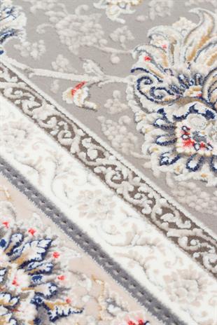 PERSIAN PER 02 L.GREY  Klasik Desenli Yüksek Kalite Sıkı ve İnce Dokuma Yaklaşık 3 Milyon Point Makine Halısı