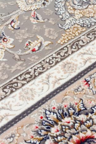 PERSIAN PER 02 L.GREY  Klasik Desenli Yüksek Kalite Sıkı ve İnce Dokuma Yaklaşık 3 Milyon Point Makine Halısı