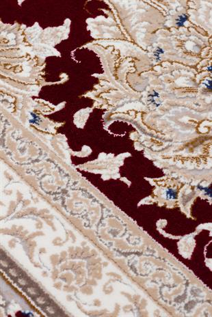 PERSIAN PER 02 RED Klasik Desenli Yüksek Kalite Sıkı ve İnce Dokuma Yaklaşık 3 Milyon Point Makine Halısı