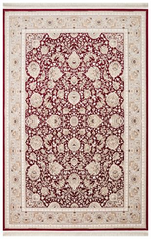 PERSIAN PER 02 RED Klasik Desenli Yüksek Kalite Sıkı ve İnce Dokuma Yaklaşık 3 Milyon Point Makine Halısı