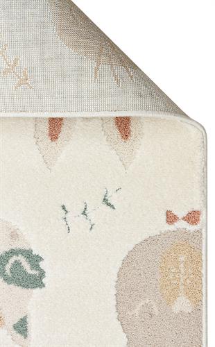 PICCOLO PCL 04 CREAM MULTY  Pastel Renkli Hav ve Toz Vermeyen Çocuk Halısı