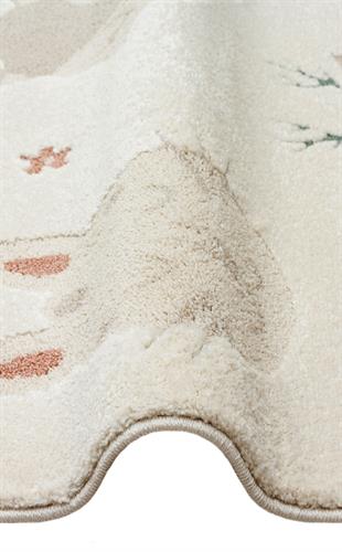 PICCOLO PCL 04 CREAM MULTY  Pastel Renkli Hav ve Toz Vermeyen Çocuk Halısı