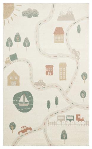 PICCOLO PCL 07 CREAM MULTY  Pastel Renkli Hav ve Toz Vermeyen Çocuk Halısı