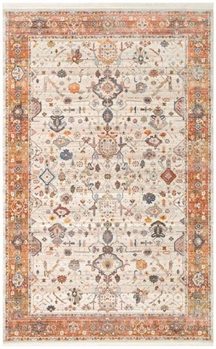 PIETRA PTA 01 CREAM TERRA  Sıcak Renk Tonlarını Etnik Desenler ile Buluşturan Yumuşak Tuşeli Makine Halısı