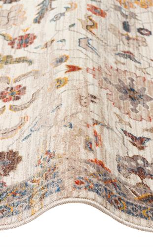 PIETRA PTA 16 CREAM MULTY  Sıcak Renk Tonlarını Etnik Desenler ile Buluşturan Yumuşak Tuşeli Makine Halısı