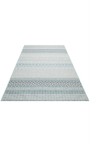 POLO POL 05 BLUE  Dış Mekan Kullanıma Uygun, Yıkanabilen, Hav ve Toz Vermeyen Modern Sisal Halı