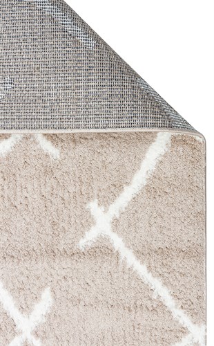 RIGA RG 01 BEIGE WHITE  Hav Toz Vermez Ekstra Yumuşak Dokulu Makine Halısı